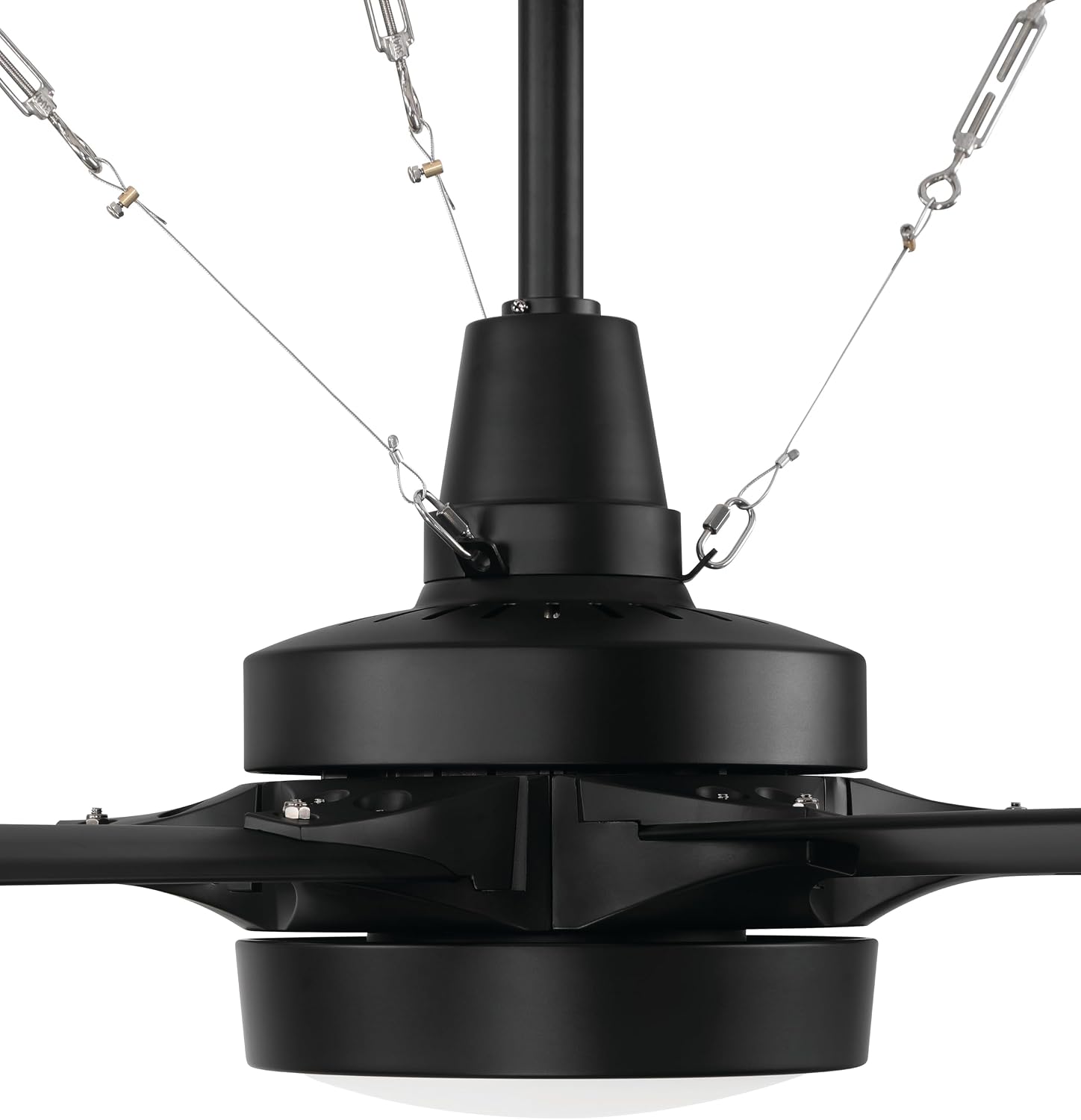 Craftmade Prost 144 in. Flat Black Finish Downrod Only (Flat Ceiling only) Indoor/Outdoor Wi-Fi enabled Smart Ceiling Fan with Optional Integrated LED Light Kit and Remote/Wall Control Included