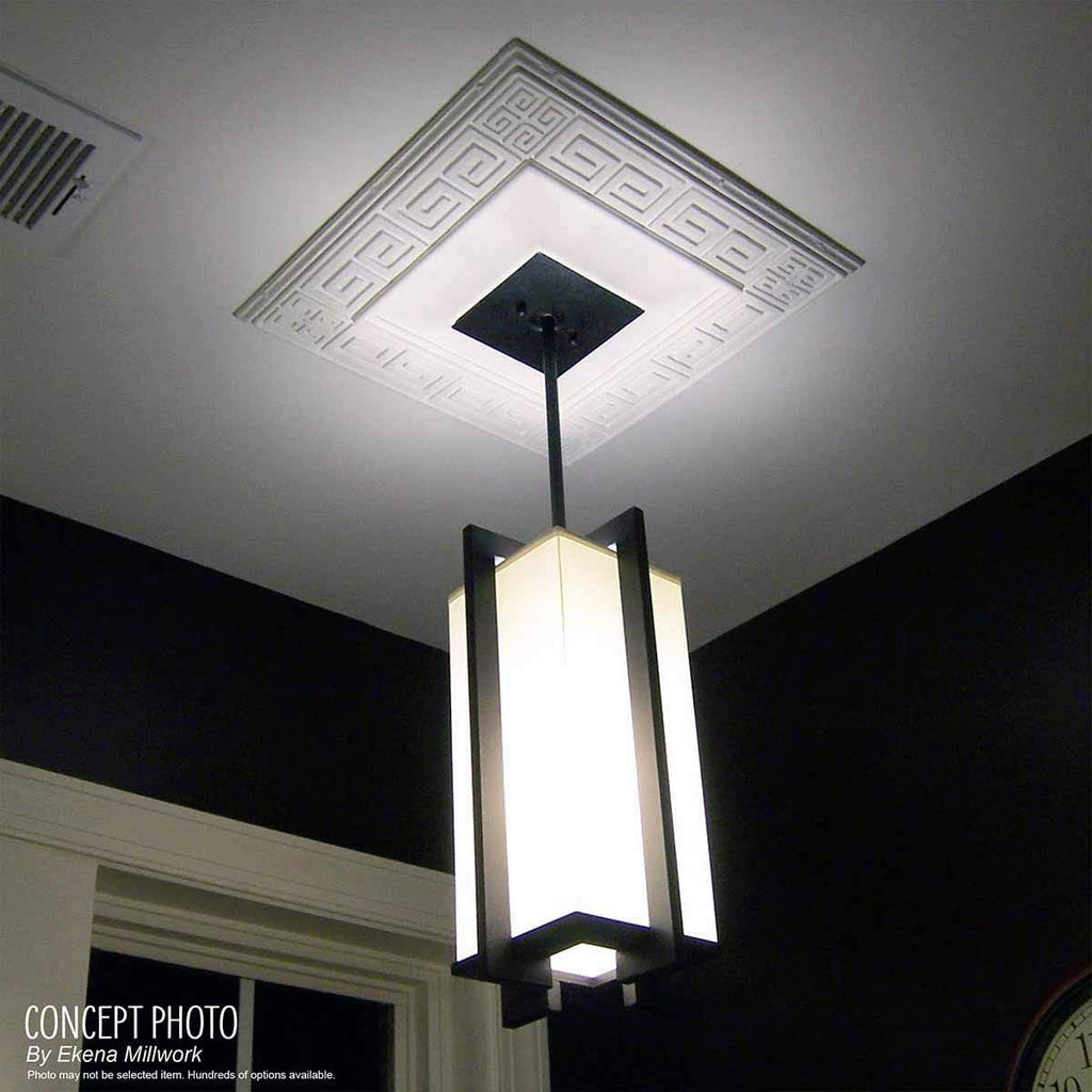 Ekena Millwork CM12CLSLS 12 3/8'OD X 4'ID X 1 1/8'P Classic Ceiling Medallion Fits Canopies Up to 7 1/4', Silver