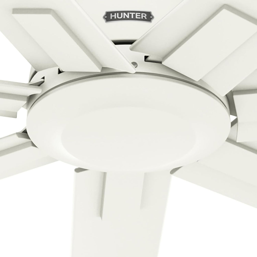 Hunter 72' Downtown Indoor/Outdoor Ceiling Fan, Wall Control, Matte White | ENERGY STAR fan is 64% more efficient, with SureSpeed high-velocity airflow for great rooms, lofts, or covered porches.