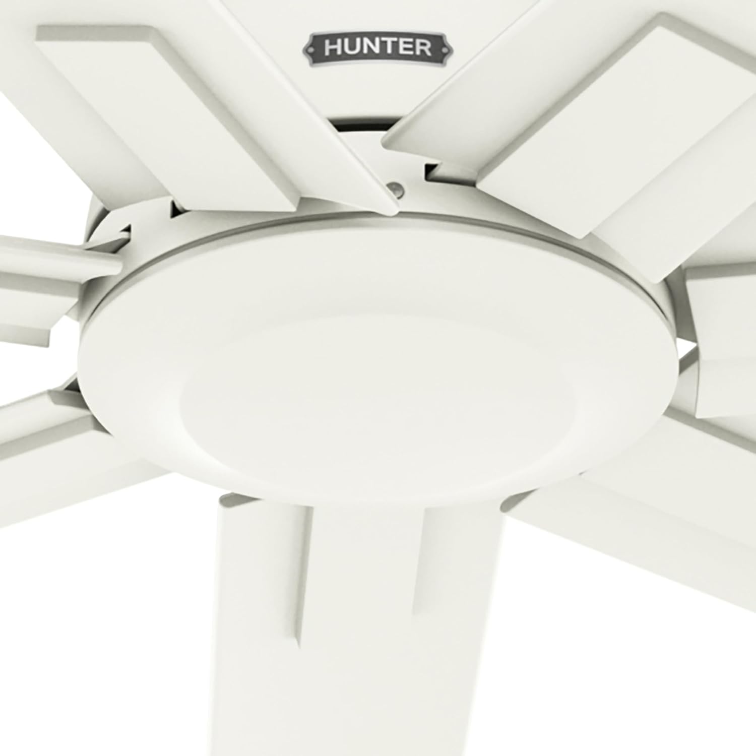 Hunter 72' Downtown Indoor/Outdoor Ceiling Fan, Wall Control, Matte White | ENERGY STAR fan is 64% more efficient, with SureSpeed high-velocity airflow for great rooms, lofts, or covered porches.