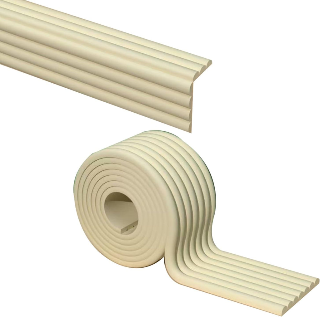 Foam Corner Bumpers,Furniture Edge & Corner Guards,Soft Rubber Foam Guard Heavy-Duty,Thick Table Bumper Guard,Professional Process,Proofing Edge Corner Protector,for Furniture Corner Use(Beige,20M)