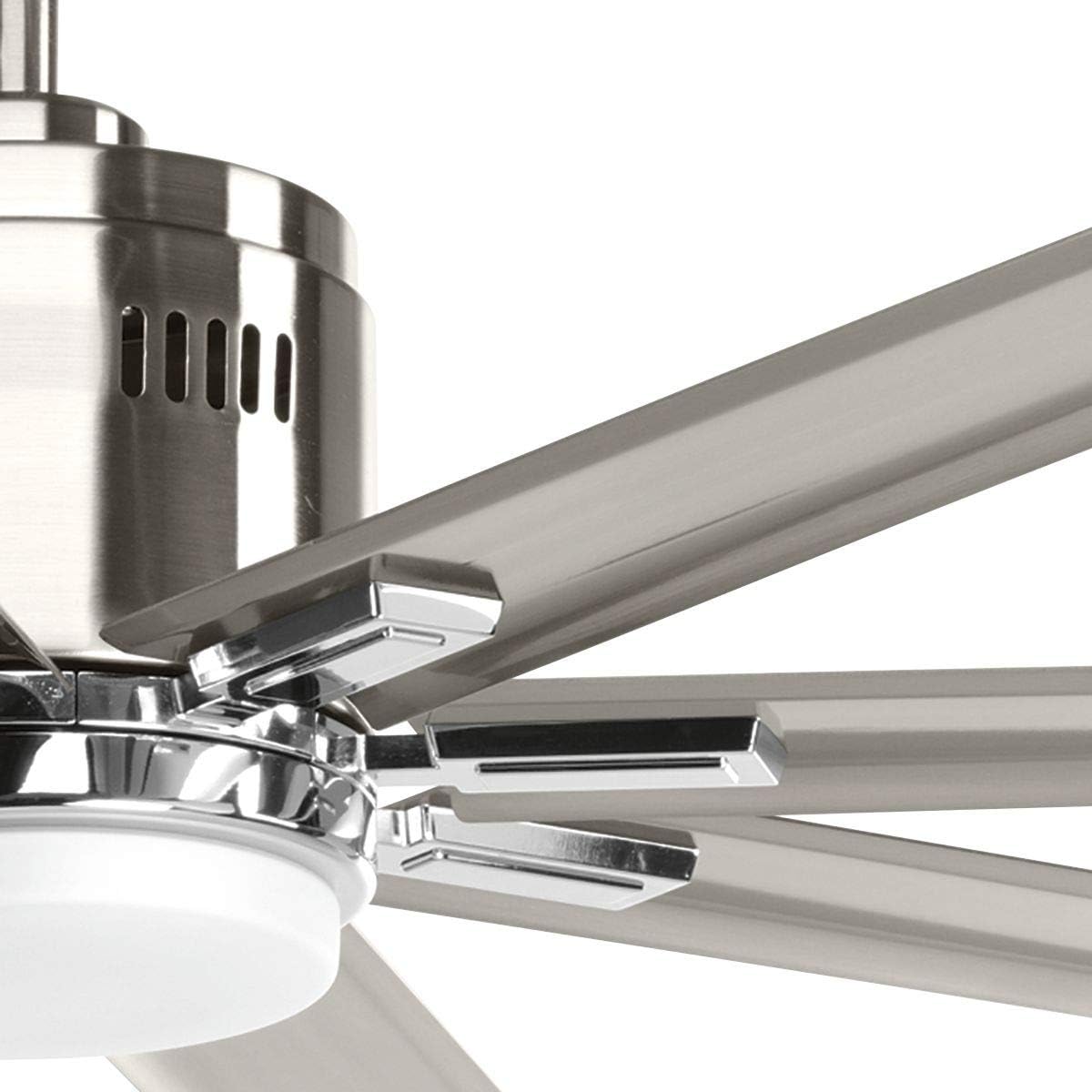 Progress Lighting Vast Collection 72-Inch 8-Blade Gray Modern Ceiling Fan, Nickel