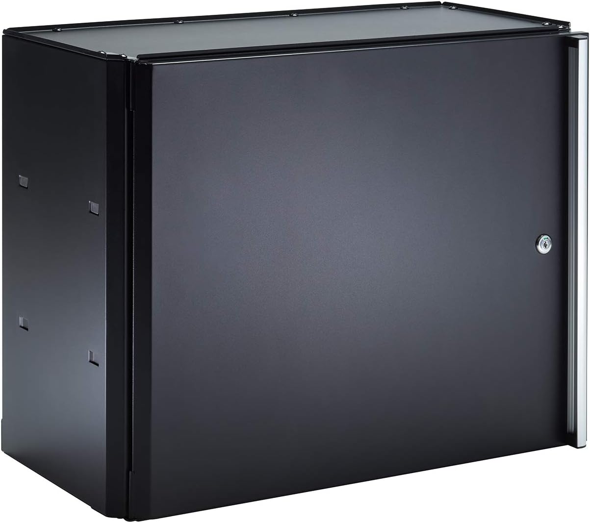 Trinity 24 Inch Garage Wall Storage Cabinet, 22 Gauge Steel, Wall-Mount, Adjustable Shelf and Reversible Door for Tools, Cleaning Supplies, and More, Black