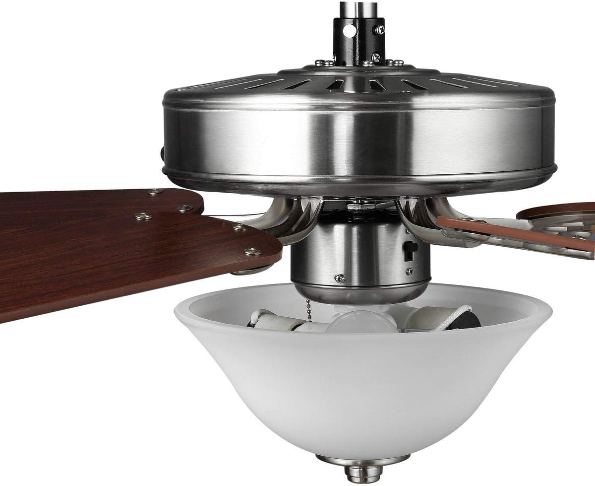 Progress Lighting AirPro Collection 52'' Five-Blade Ceiling Fan with White Etched Light Kit