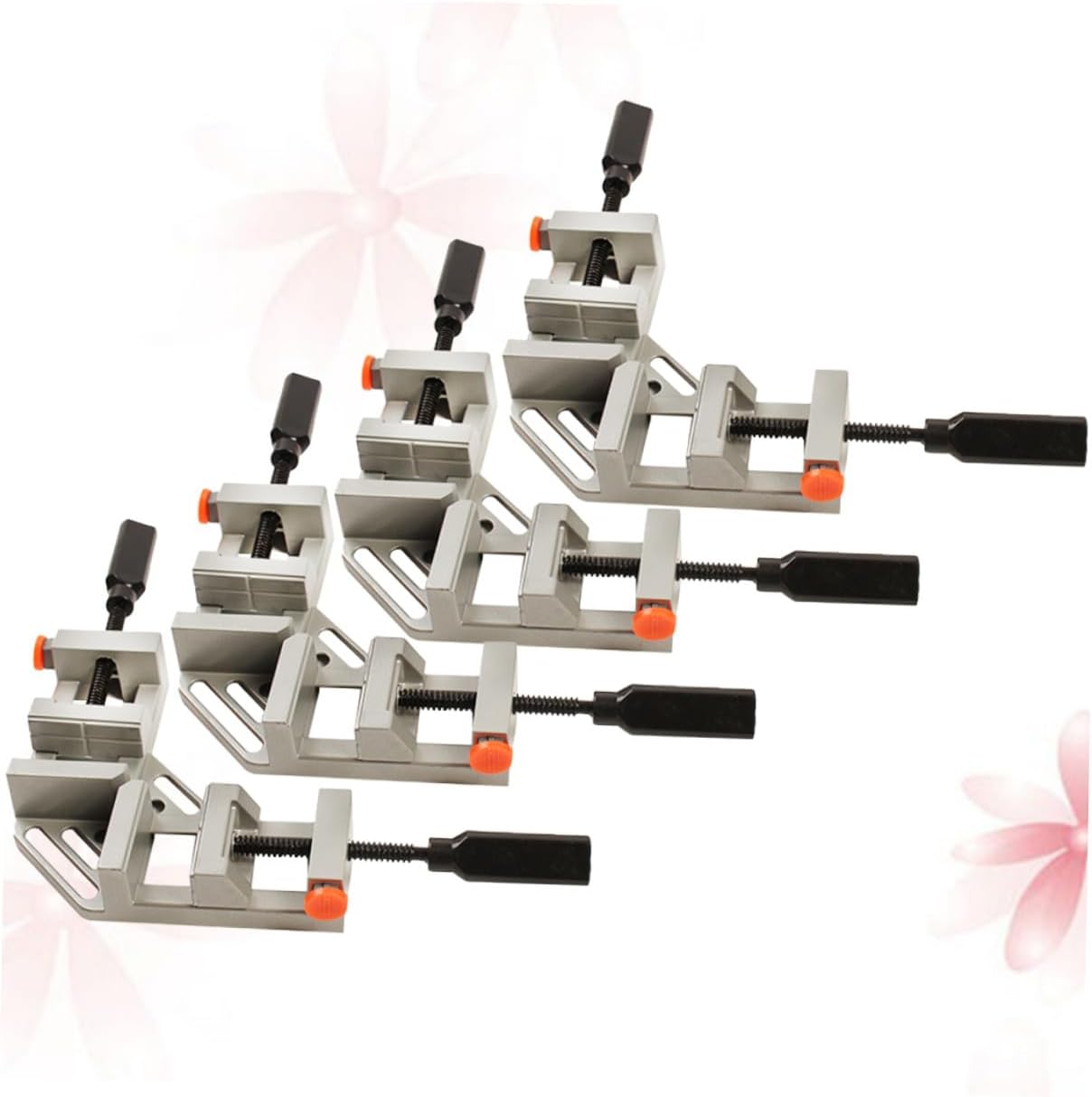 4pcs 90 Degree Quick Release Double Handle Corner Clamps for Woodworking Photo Framing Right Angle Aluminum Alloy Clamping Tool