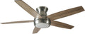 Good Housekeeping 63011R-BN Lanier Falls 52' Ceiling Fan with 5 Reversible Blades, Integrated LED & Remote Control, Brushed Nickel