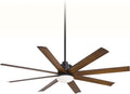 Minka-Aire F888L-CL/DK Slipstream 65' Outdoor Ceiling Fan with Dimmable LED Light and DC Motor in Coal/Distressed Koa Finish