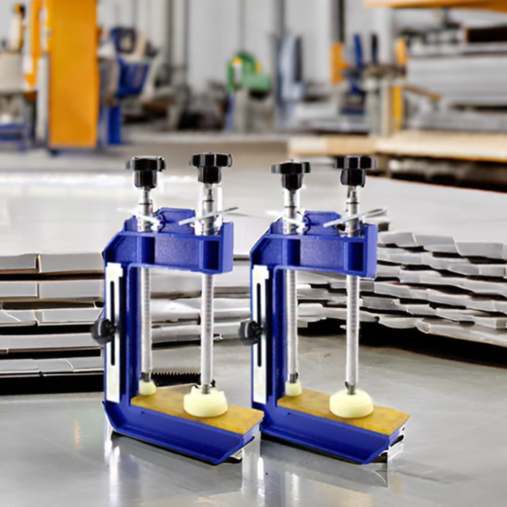 2PCS 45°Mitre Clamp Granite Stone Marble Clamp Countertop Seam Splicing Fixture Install Tools for granite,Stone, Marble Slab Installation (2pcs-Light-10inch)