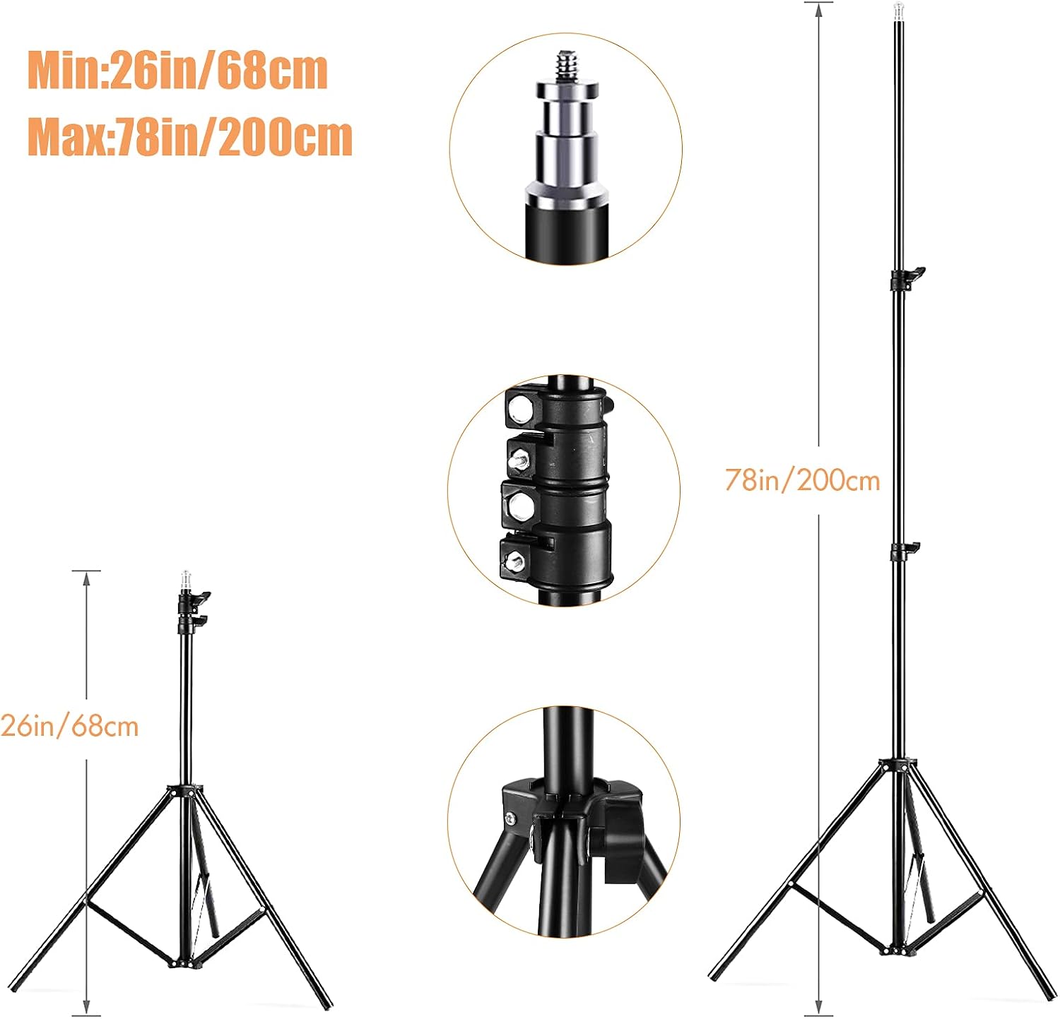 Andoer Photography Lighting Kit with Backdrops, 2800K-5700K 85W LED Softbox, 6.5x10ft Backdrop Stand System, Continuous Studio Lighting Kit for Photo Video Shooting