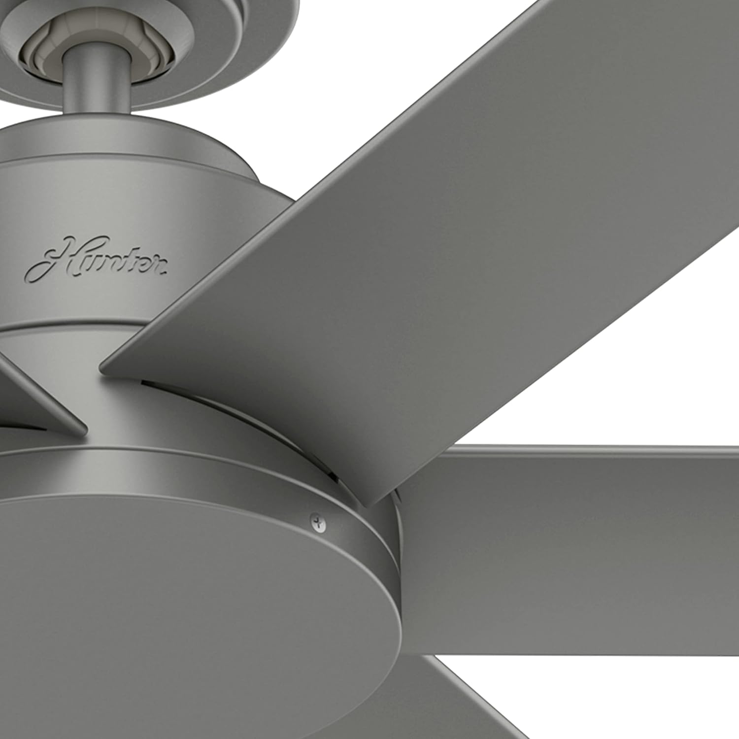 Hunter Fan 44 in Casual Matte Silver Finish Outdoor Ceiling Fan with 6 Blades (Renewed)