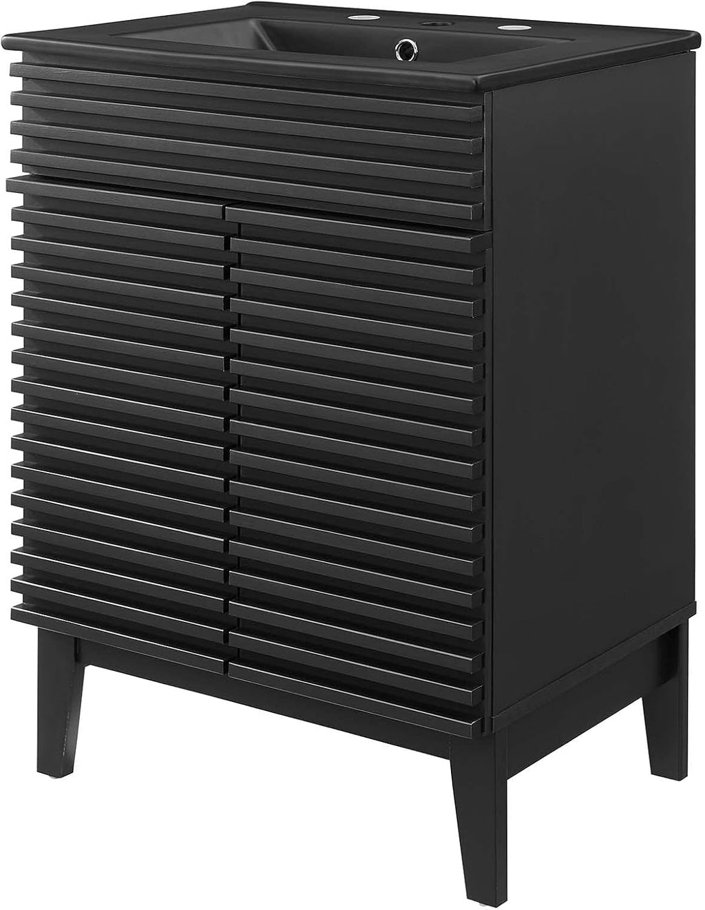 Sink Vanity Cabinet, Wood, Black, Modern Contemporary, Hotel Bedroom Bathroom Master Suite Guest