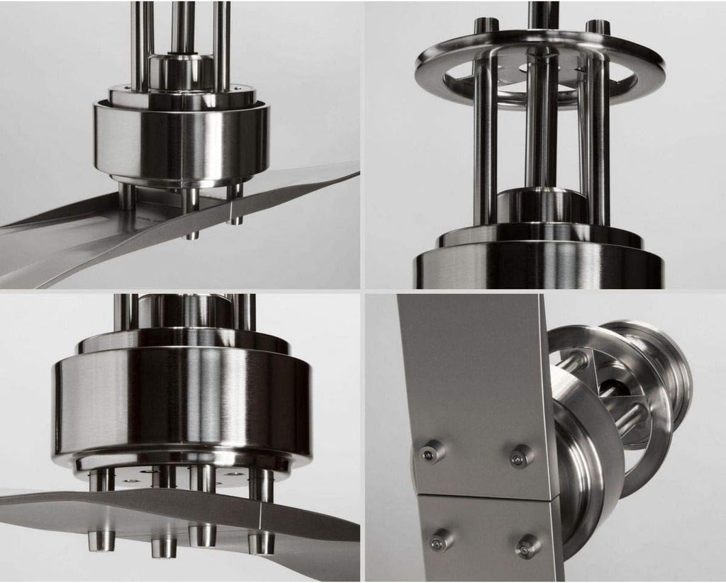 Progress Lighting P2570-09 Protruding Mount, 2 Silver Blades Ceiling fan, Brushed Nickel