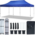 AMERICAN PHOENIX Canopy Tent 10x20 Pop Up Portable Instant Commercial Heavy Duty Outdoor Market Shelter Event Tent (Blue w/Roller Bag)