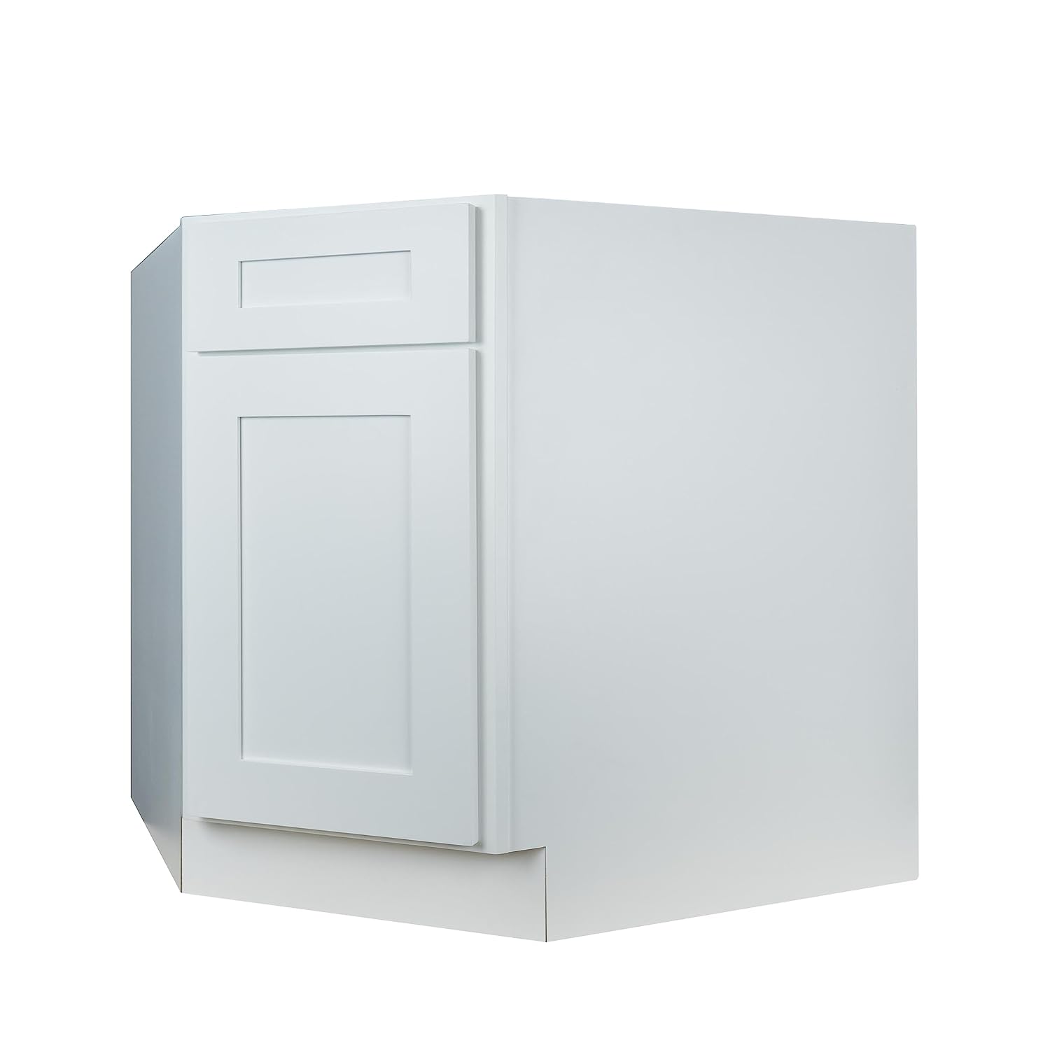 Hollywood Fabiani Design Corner Sink Base Kitchen Cabinet 36 in. W x 24 in. D x 34.5 in. H in Shaker White Ready to Assemble
