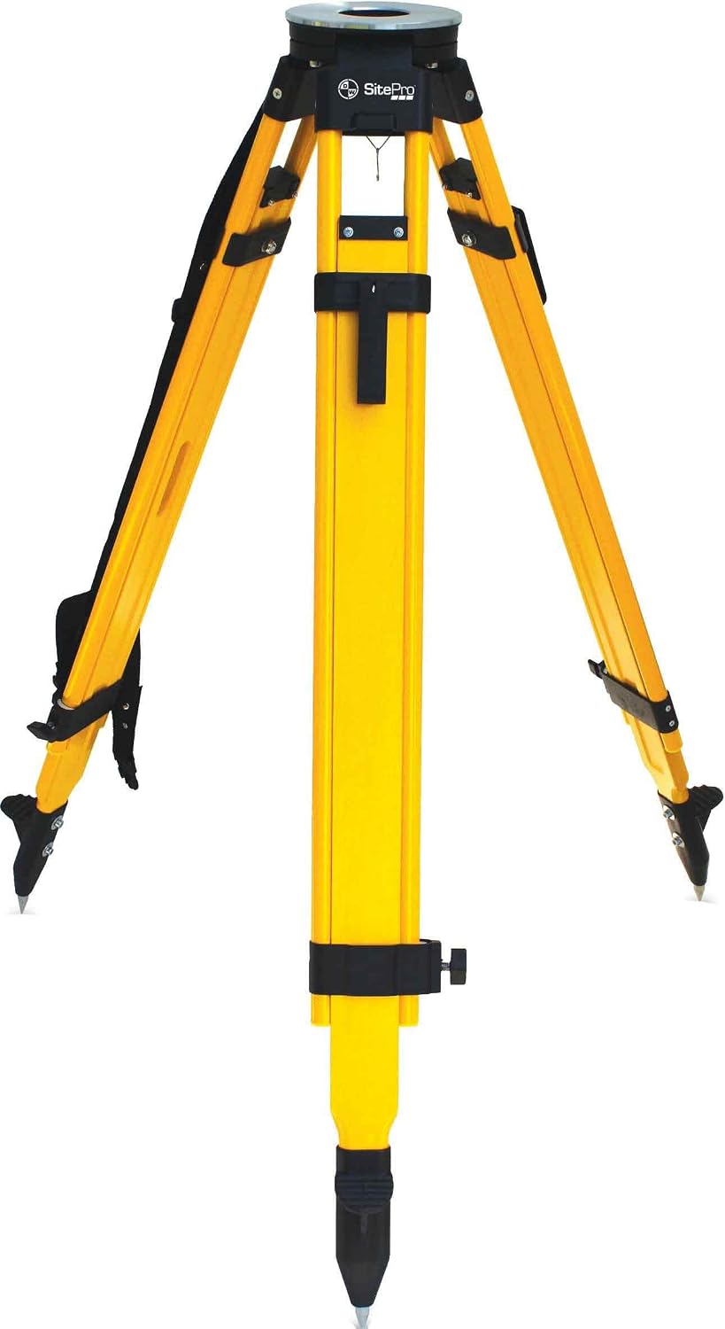 01-WDF20-DCB 5/8-11 Heavy Duty Fiberglass and Wood Tripod with Dual Clamp. Black