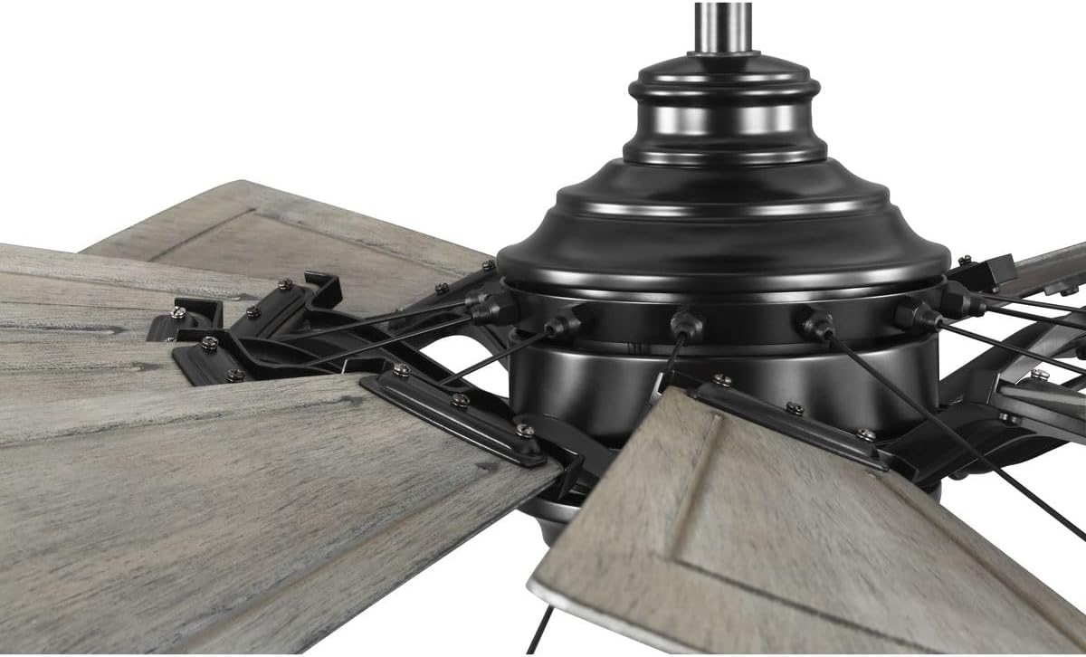 Progress Lighting P250098-31M Springer II - 12 Blade Ceiling Fan In Farmhouse Style-16.26 Inches Tall and 60 Inches Wide, Finish Color: Matte Black