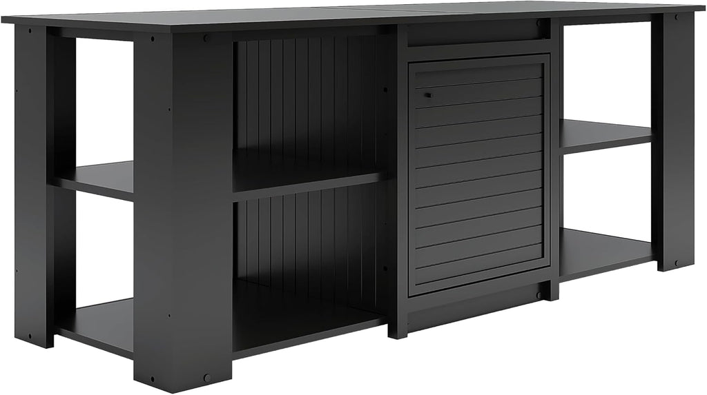 New Age Pet® ECOFLEX® 72' Jumbo Versa Stand, Standard Height Cabinet for Reptile & Small Animal Habitat, Lounge in Black