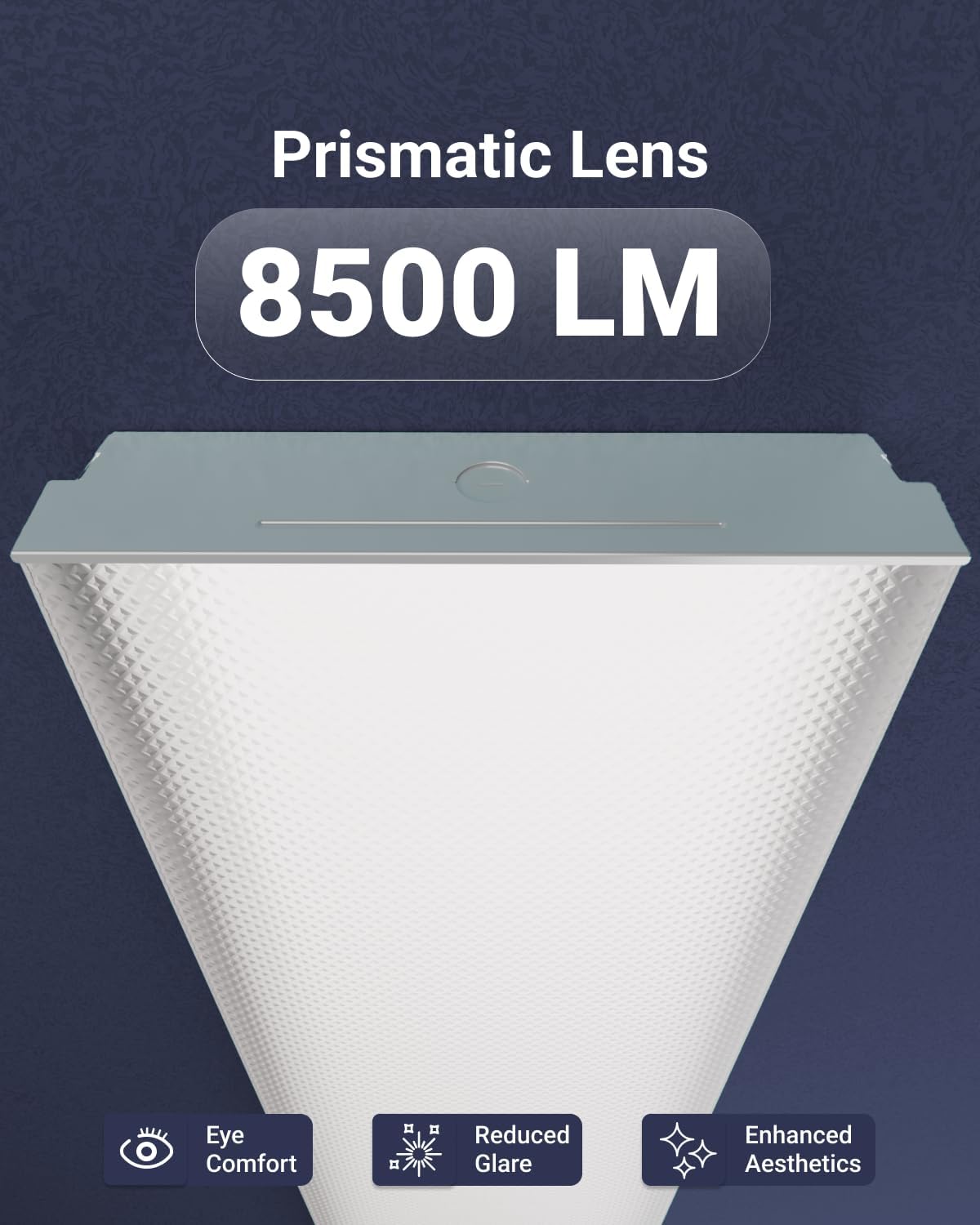 Sunco LED Garage Lights, 11 Inch Shop Light Prisma Wraparound, Utility Ceiling Light Fixture for Workshop, 8500 Lumens, 72W, Selectable CCT 4000K/5000K/6000K, Linkable ETL 4 Pack