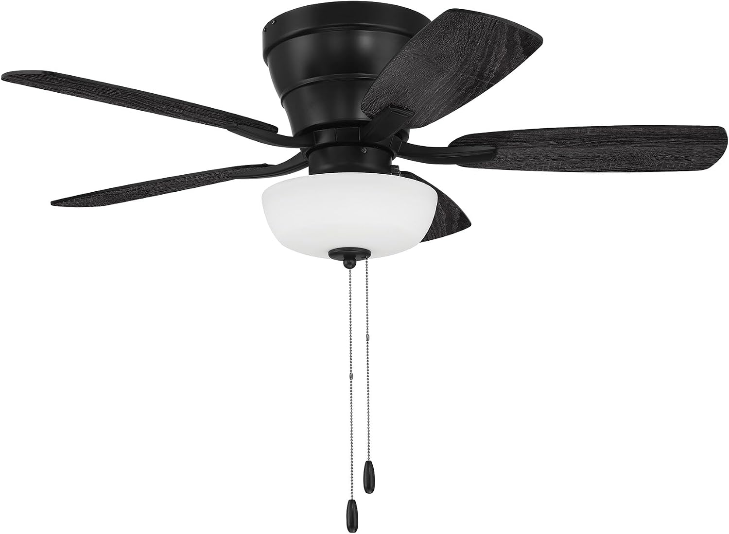 Craftmade 42' Wheeler Indoor Flush Mount 5 Blade Flat Black Finish Ceiling Fan with Single Bowl Light