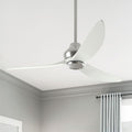Casablanca - Eyla Indoor/Outdoor Ceiling Fan, 52-inch, 6-speed DC Motor, Energy Star, for porches, patios, sunrooms, bathrooms (Brushed Nickel)