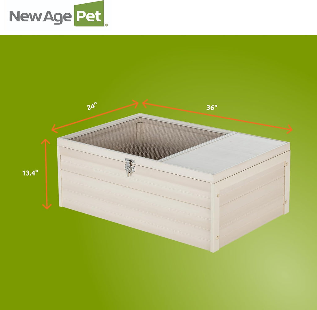 New Age Pet ECOFLEX Tortoise House, Durable Outdoor Tortoise Shelter, Weather-Resistant & Easy to Clean