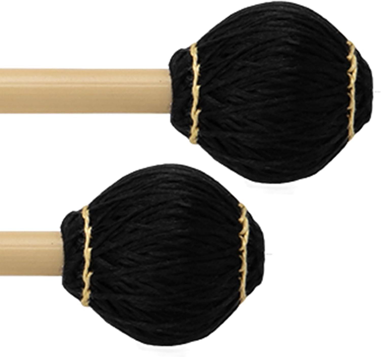 CS51R Innovative Percussion Hard Vibrapon/Marimba Mallet - Black Cord - Rattan
