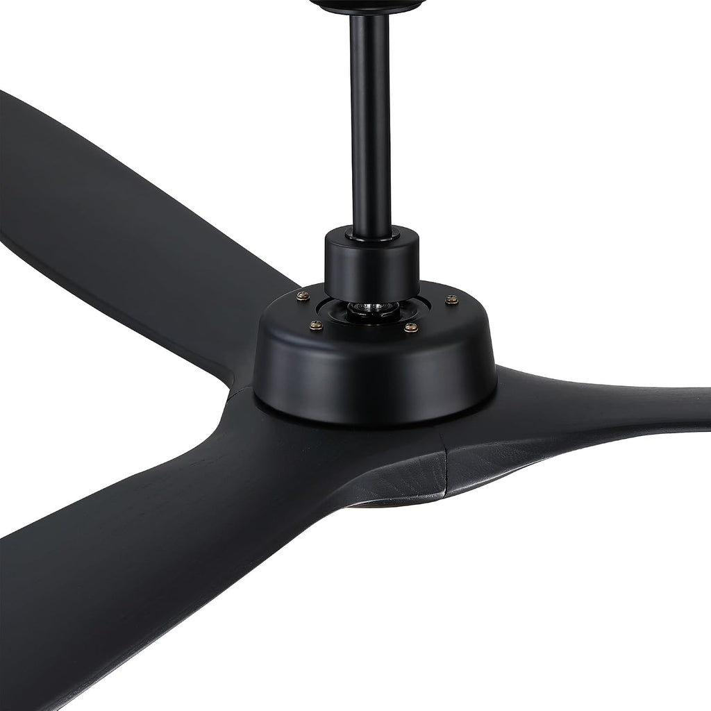 80 Inch Ceiling Fans with Lights and Remote Large Quiet Outdoor Ceiling Fan | Reversible Quiet DC Motor, 3 Natural Wood Blades, 6-Speed, 3CCT & Dimmable LED, High CFM Modern Big Fan for Living Room Patio