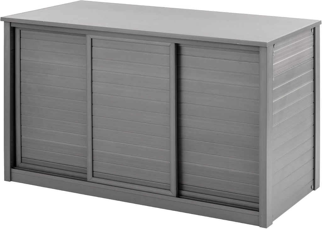 New Age Pet ECOFLEX 48' Storage Cabinet for Pets in Grey, Durable Wood Plastic Composite, Non Toxic, Easy Assembly, Ideal for Bedding, Food, Toys, Large Mojave Reptile Habitat Compatible