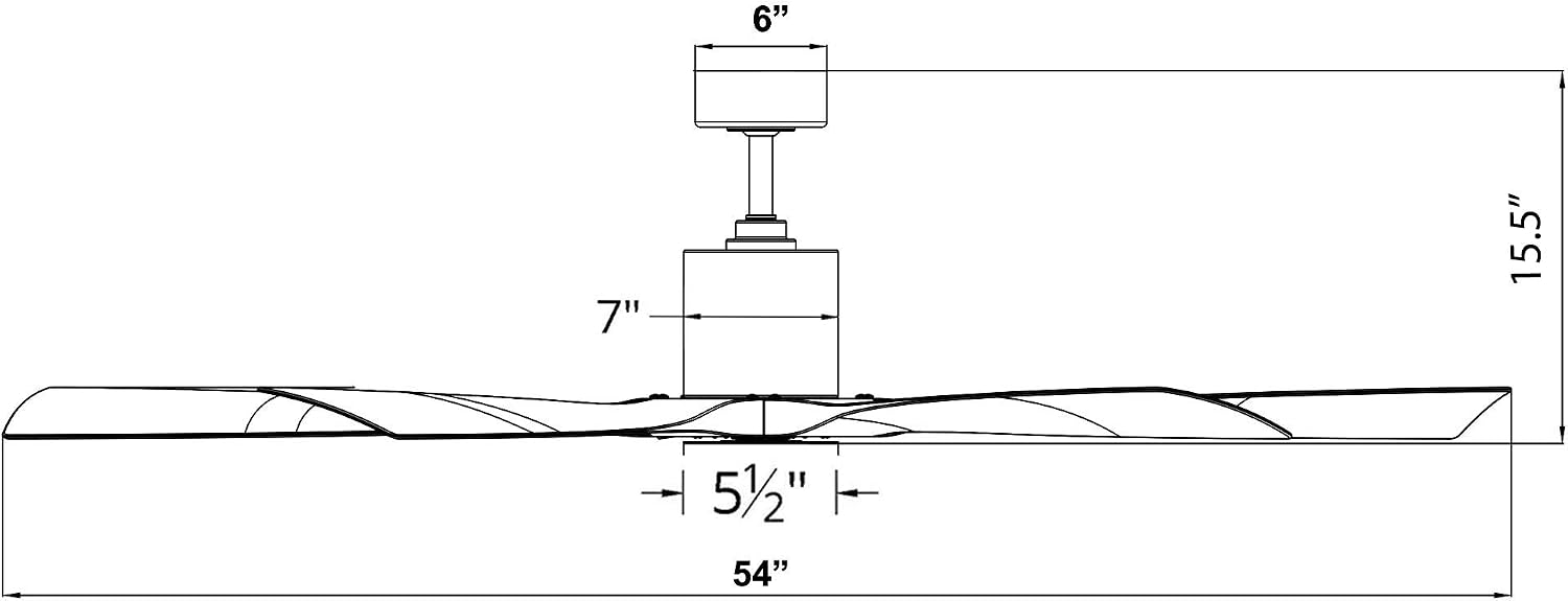 Modern Forms FR-W1811-5-GH/WG Aviator Indoor or Outdoor Smart Home Ceiling Fan with Wall Control, 54in Blade Span, Graphit.
