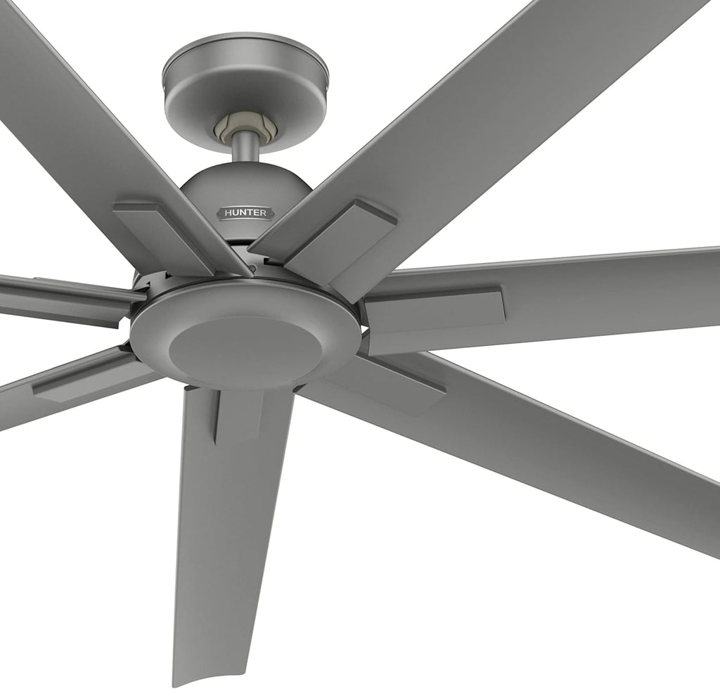 Hunter Fan 72 Inch Casual Matte Silver Finish Outdoor Ceiling Fan With 7 Blades (Renewed)