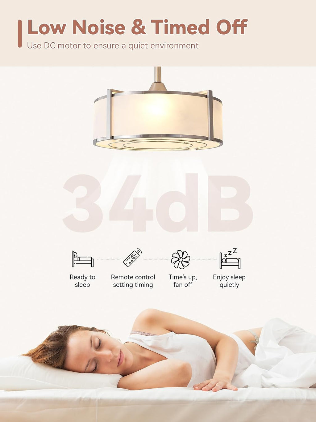 20' Silver Fandelier Ceiling Fans with Lights, Boho Rattan Ceiling Fan with Light Remote Control, Caged Mid-Century Modern with 6 Speeds for Bedroom, Nursery, Living Room