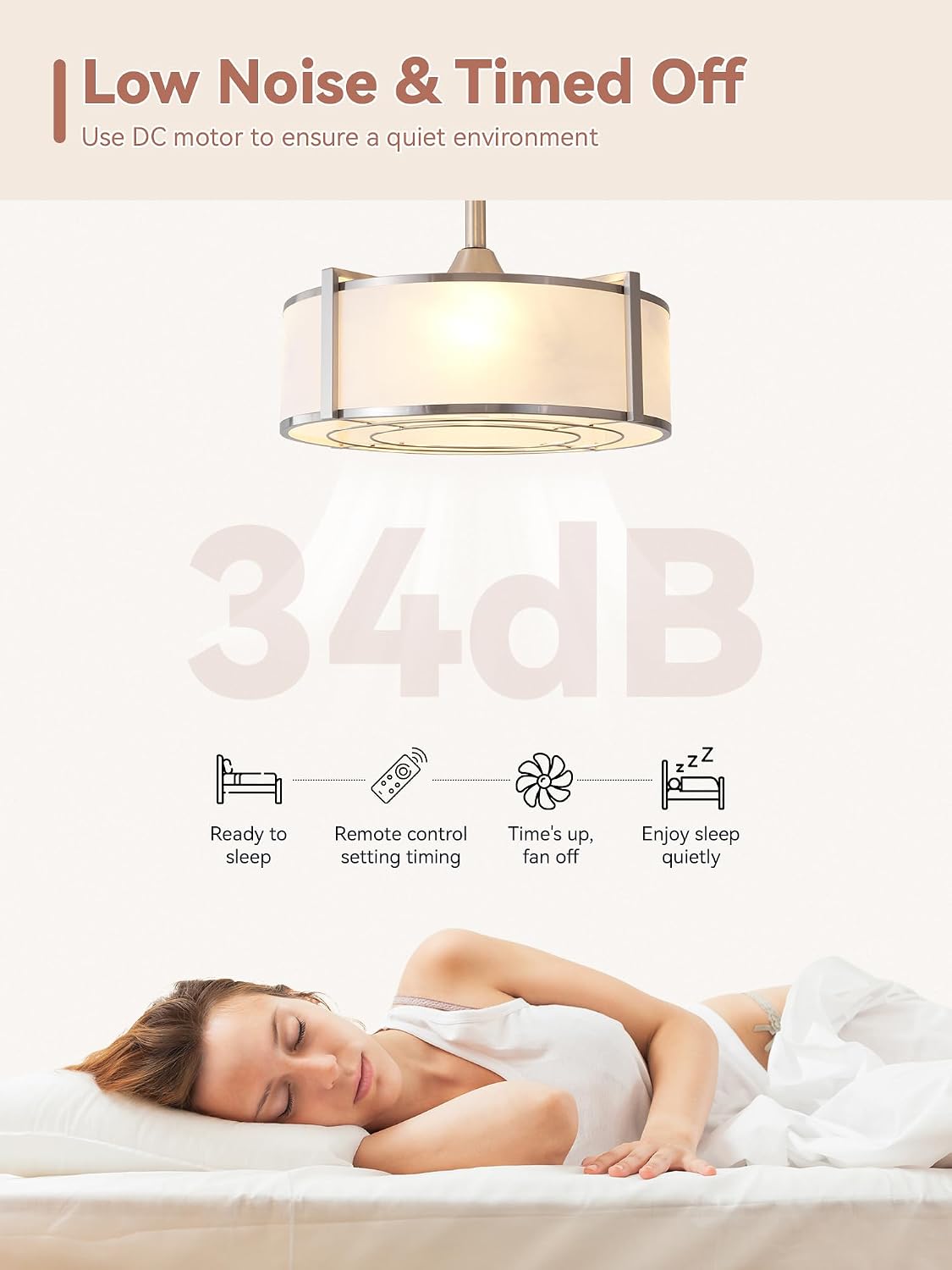 20' Silver Fandelier Ceiling Fans with Lights, Boho Rattan Ceiling Fan with Light Remote Control, Caged Mid-Century Modern with 6 Speeds for Bedroom, Nursery, Living Room