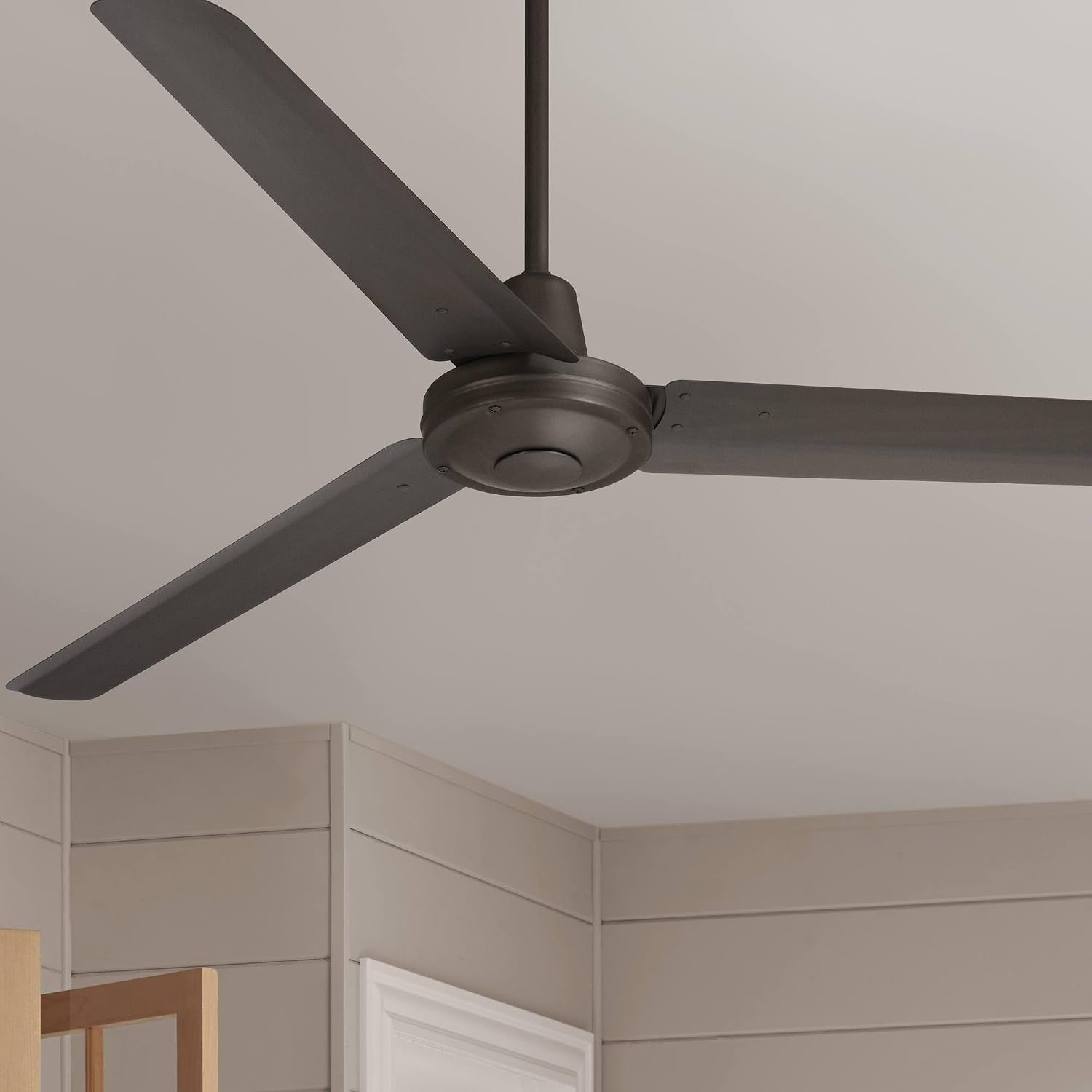 Casa Vieja 60' Turbina DC Modern Industrial Rustic Farmhouse 3 Blade Indoor Outdoor Ceiling Fan with Remote Control Oil Rubbed Bronze Damp Rated Patio Exterior Home Porch Gazebo Garage - 36' Downrod