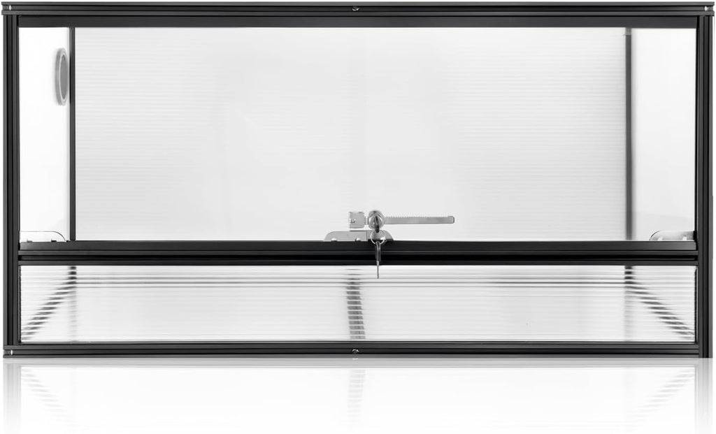 50 Gallon Bearded Dragon Tank, 36'x18'x18' (3x1.5x1.5 ft) Reptile Terrarium, Medium Reptile Enclosure with Aluminum Frame, Mesh Top, Lock Doors