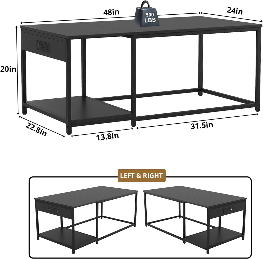 120 Gallon Reptile Tank Stand – 48'x24' Terrarium Stand for Stacked 4x2x2 PVC Tanks, Chameleon Cage, Ball Python Tank, Lizard Tank & Tall Reptile Enclosure with Power Outlets (Only Stand)