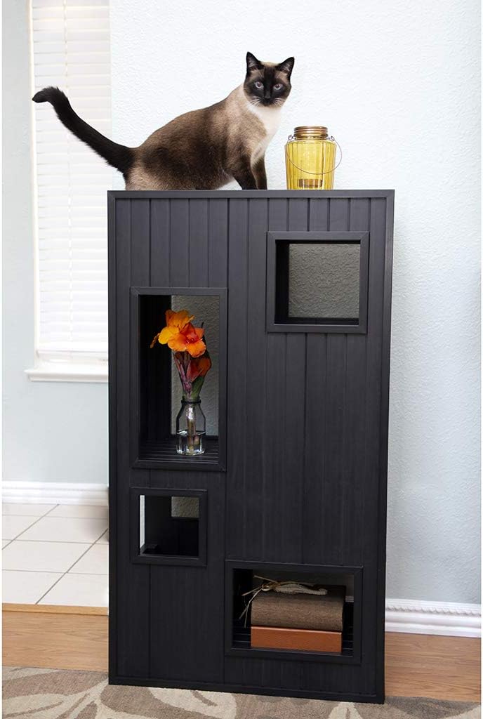 New Age Pet ECOFLEX Kitty Kase Cat Tree Play Tower, Espresso (EHKKS13-02)