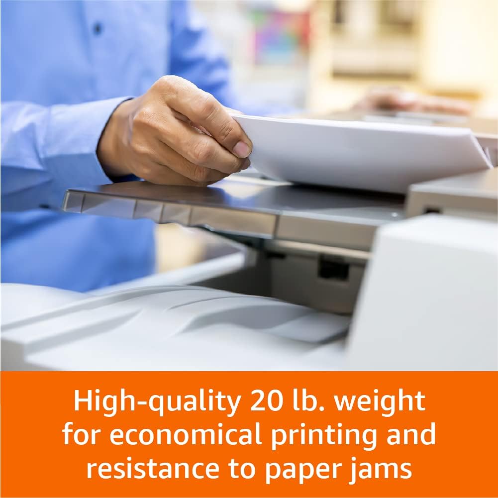 Amazon Basics Multipurpose Copy Printer Paper, 8.5 x 11 Inches, 20 lb, 92 Bright, White, Pallet, 400 Reams (200,000 Sheets)