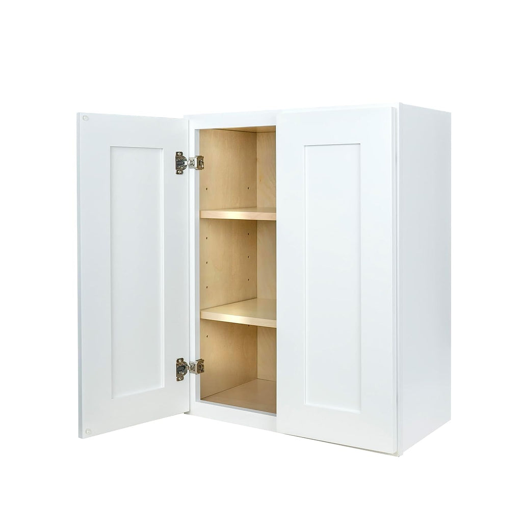 Hollywood Fabiani Design Wall Kitchen Cabinet 24 in. W x 12 in. D x 36 in. H in Shaker White Ready to Assemble