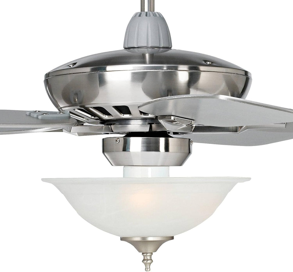 Casa Vieja 52' Journey Modern Indoor Ceiling Fan with LED Light Remote Control Brushed Nickel Alabaster Glass Dimmable for Living Room Kitchen Bedroom Kids Room Family Room Dining Room