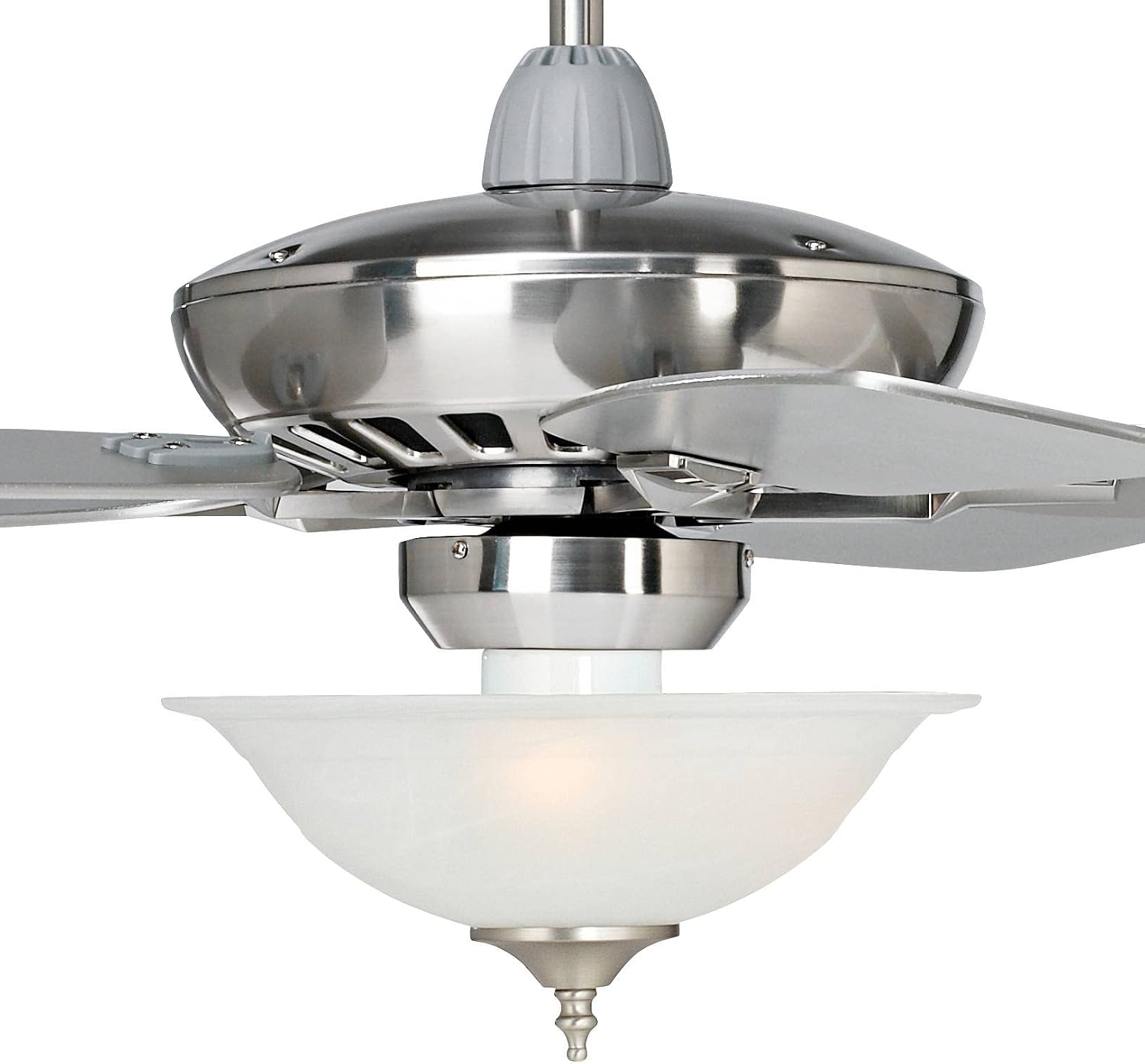 Casa Vieja 52' Journey Modern Indoor Ceiling Fan with LED Light Remote Control Brushed Nickel Alabaster Glass Dimmable for Living Room Kitchen Bedroom Kids Room Family Room Dining Room