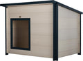 New Age Pet ECOFLEX Rustic Lodge Dog House, Jumbo, Weather Resistant, Easy Assembly, Elevated Floor, Non Toxic, Durable Composite