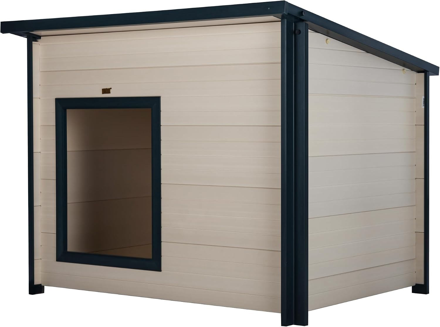 New Age Pet ECOFLEX Rustic Lodge Dog House, Jumbo, Weather Resistant, Easy Assembly, Elevated Floor, Non Toxic, Durable Composite