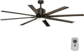 Vast Collection 72-Inch 8-Blade Bronze Modern Ceiling Fan