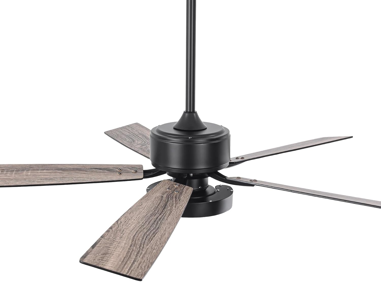 52 Inch Black Ceiling Fans with Lights and Remote - Creative Modern Ceiling Fan for Bedroom Living Room with 3CCT, 6 Speeds, Quiet, Dual-Sided Reversible 5 Blades Indoor Outdoor Chandelier Fan