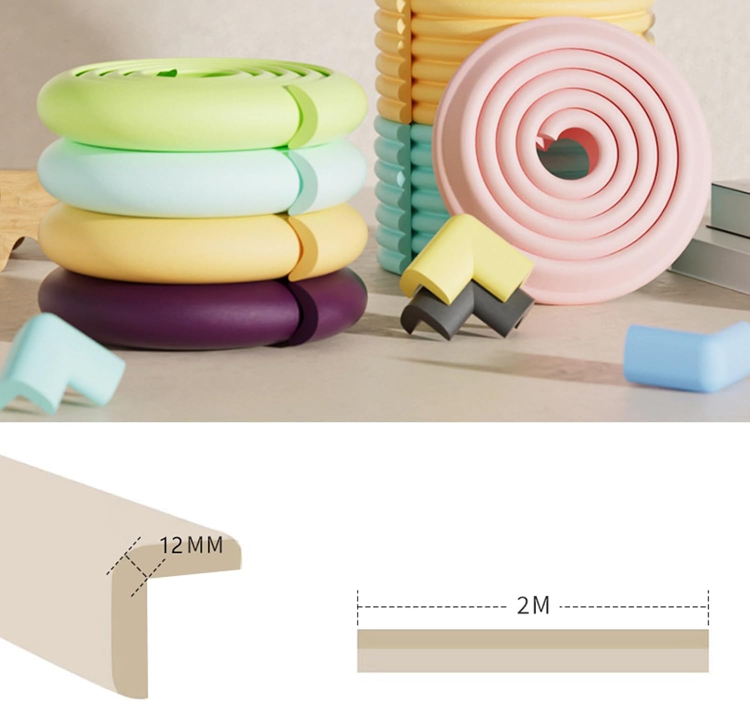 Furniture Edge & Corner Guards, Protectors Table Edge Safe Corner High Density Wall Corner Covers, Safe for Table, Fireplace, Countertop(Light Green,20M)