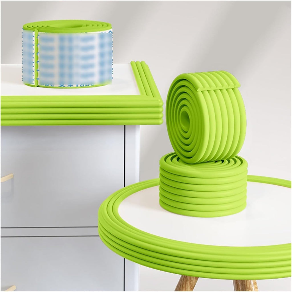 Corner protectors，Foam edge protectors， Wall Edge Bumpers Guards, Edge Guards Protector Padding, Pre-Taped Edge Corner Protector, Protective Foam Cushion Strip Stair Cabinet Sharp Edge Tabl(Green a,10