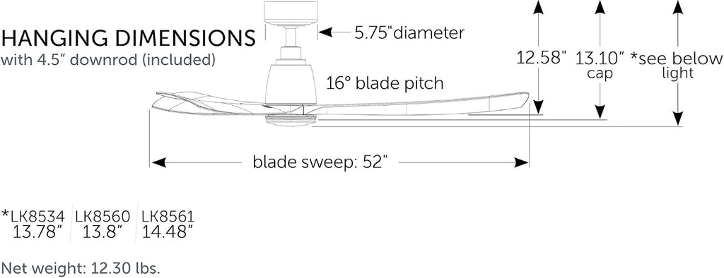 Fanimation Kute 52 inch Indoor/Outdoor Ceiling Fan - Black with Black blades