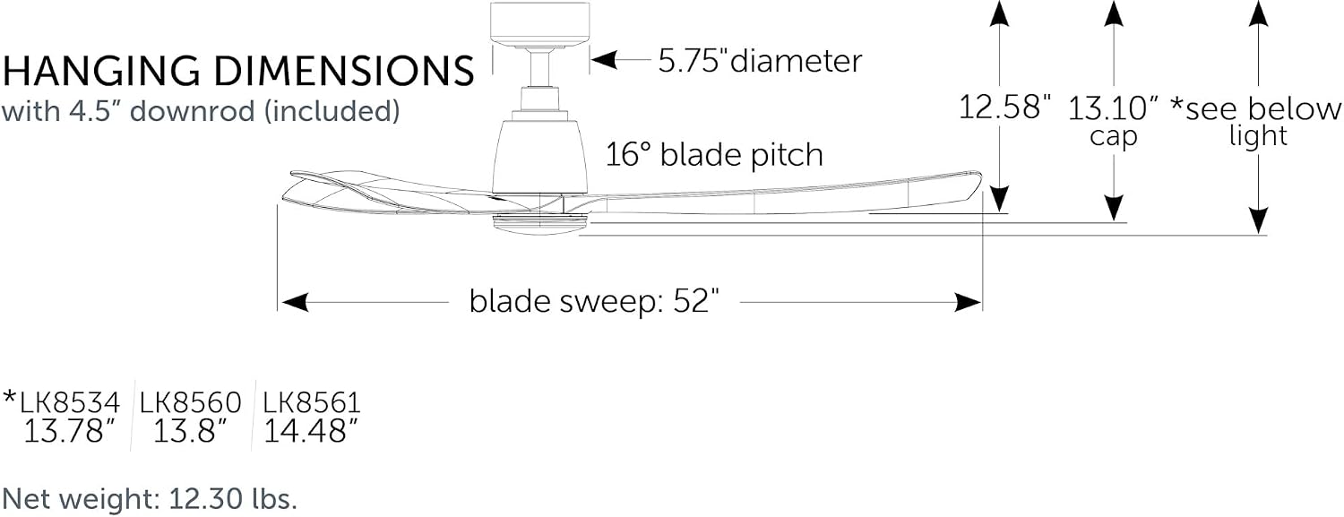 Fanimation Kute 52 inch Indoor/Outdoor Ceiling Fan - Black with Black blades
