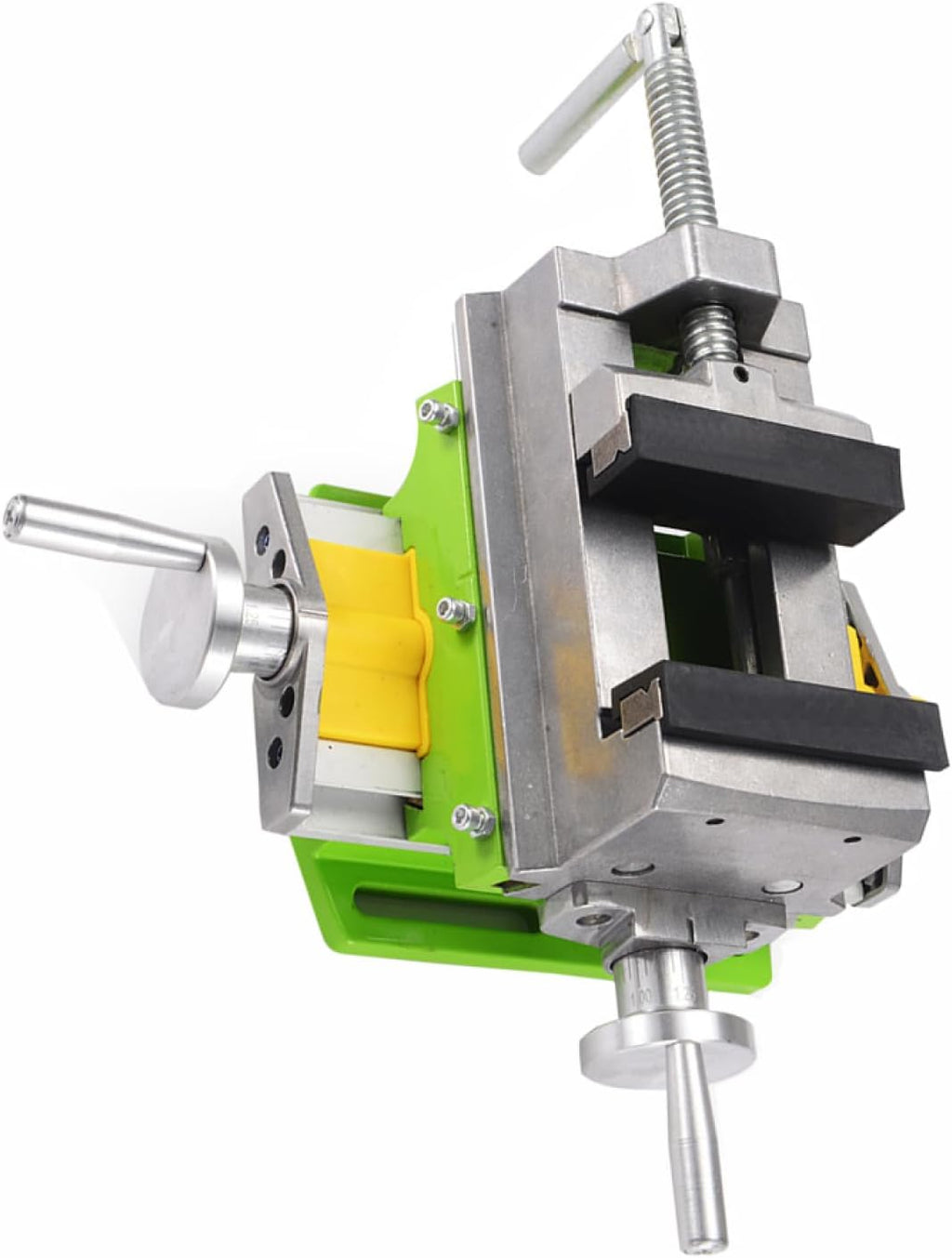 Rotary Table Drill Press Vise Compound Bench Table Bench Top WoodWorking Clamp Vise Fixture Cross Slide Table 2 Axis Adjustive for Mini Drill Milling Machine