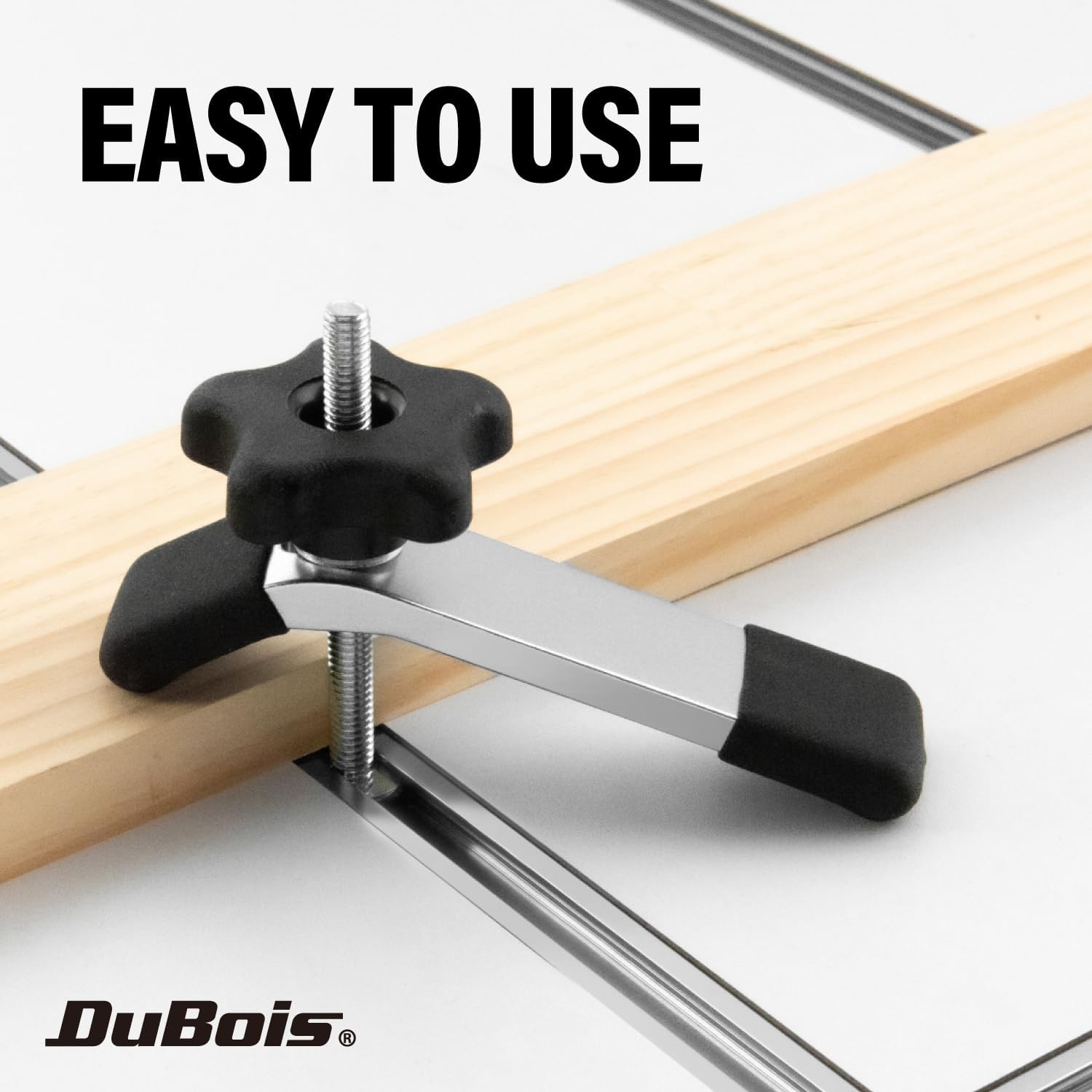 DuBois T Track Table Kit for 2' x 4' T Track Table Top & 2PK T-Track Hold Down Clamp, Inlcudes 6'x32 PCS Universal T Track & 4PK Hold Down Clamps for Woodworking, CNC Machine, Work Bench, Router Table